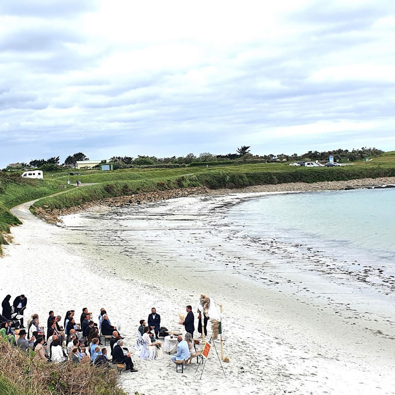 les terrasses de l aber mariage plage sable